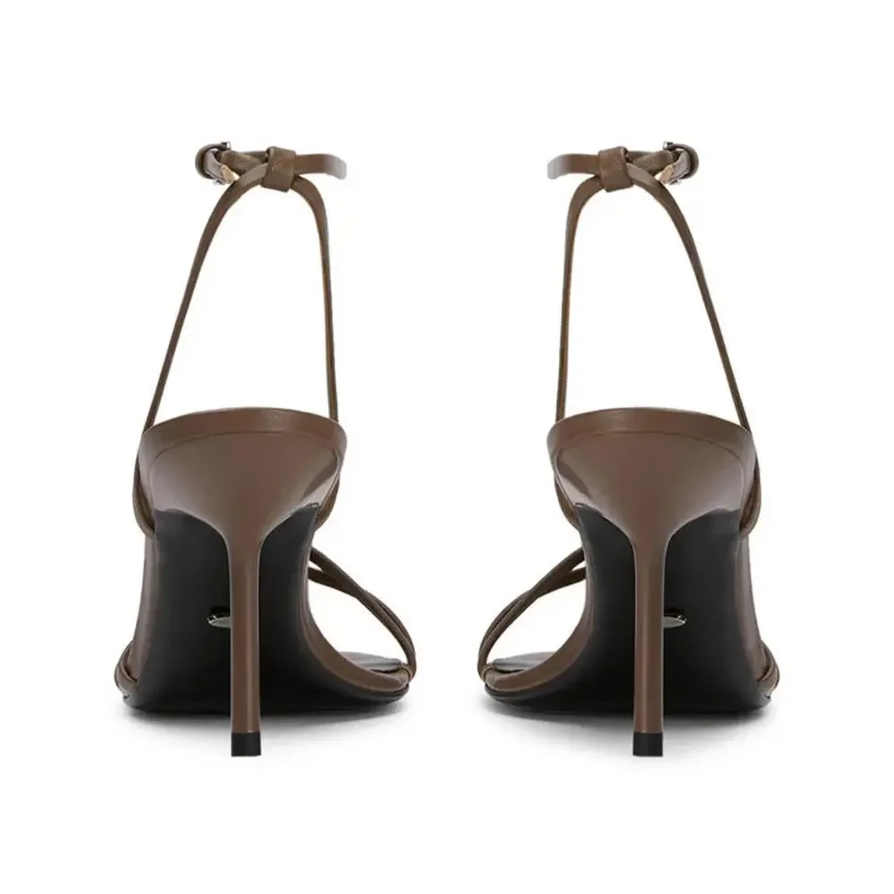 Tony Bianco Olive Metallic Strappy Heeled Sandals